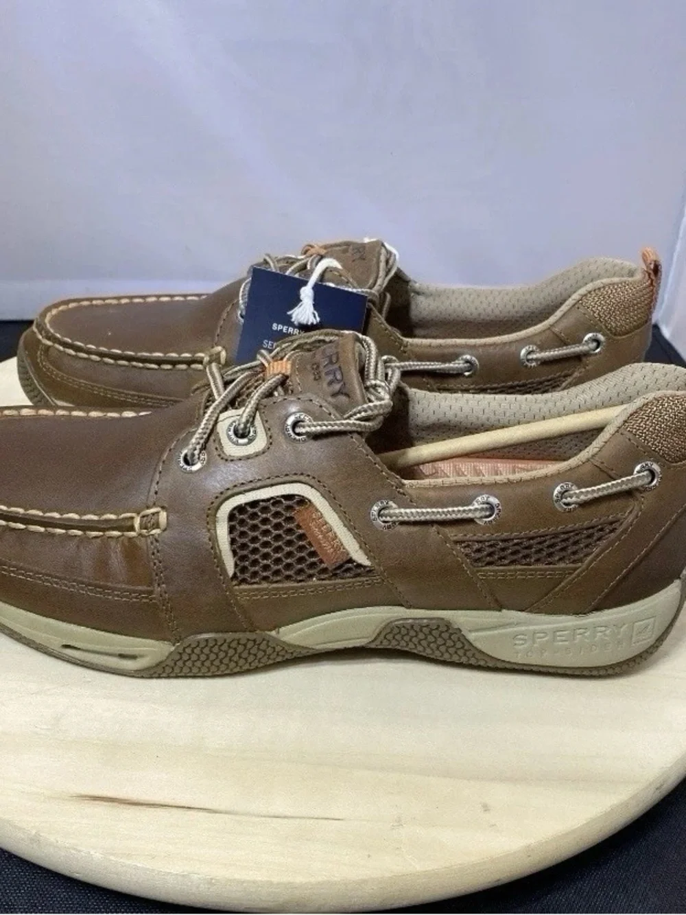 Sperry Top-Sider Sea Kite Sport Moc Men's Shoes Brown Leather Size US 9